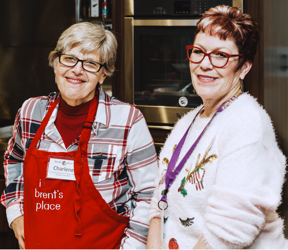 Brent's Place volunteers, two women